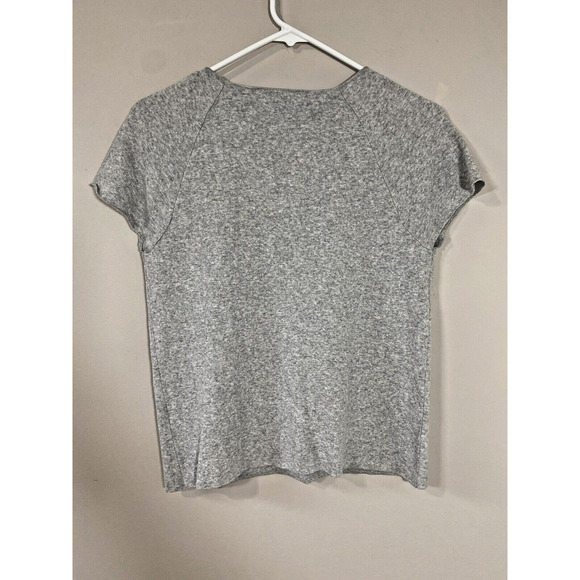 Milly Gray Short Sleeve Knit Top Embellished‎ Black Blue Beads Size P(0-2) - Picture 6 of 10